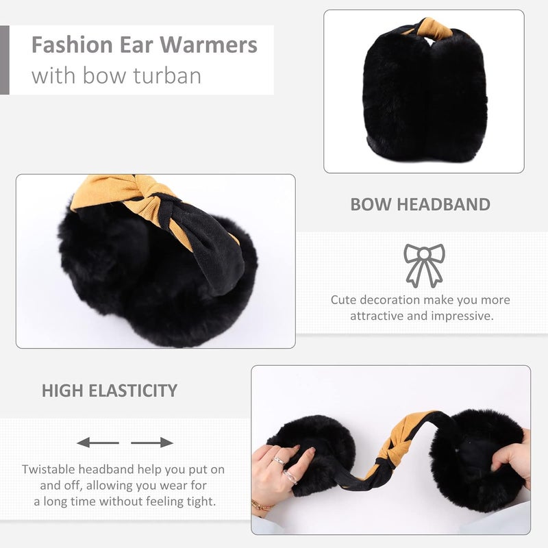 Peecabe Winter Women Earmuffs Faux Fur Girls Ear muffs Warm Unisex Kids Ear Covers Foldable Outdoor Boy Ear Warmers for Women - Image 4